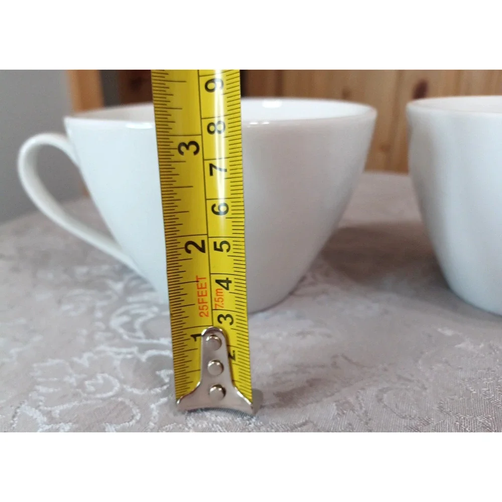Crate & Barrel 2 Large 14 oz White Porcelain 3